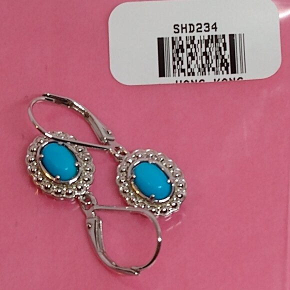 Jtv Jewelry - Nwot, sleeping beauty turquoise earrings.